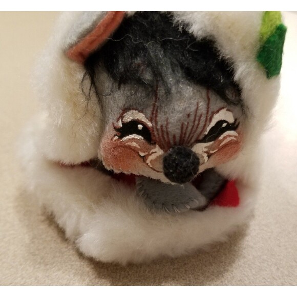 Vintage annalee mobilitee dolls Christmas mouse in stocking 1965 - Picture 2 of 12